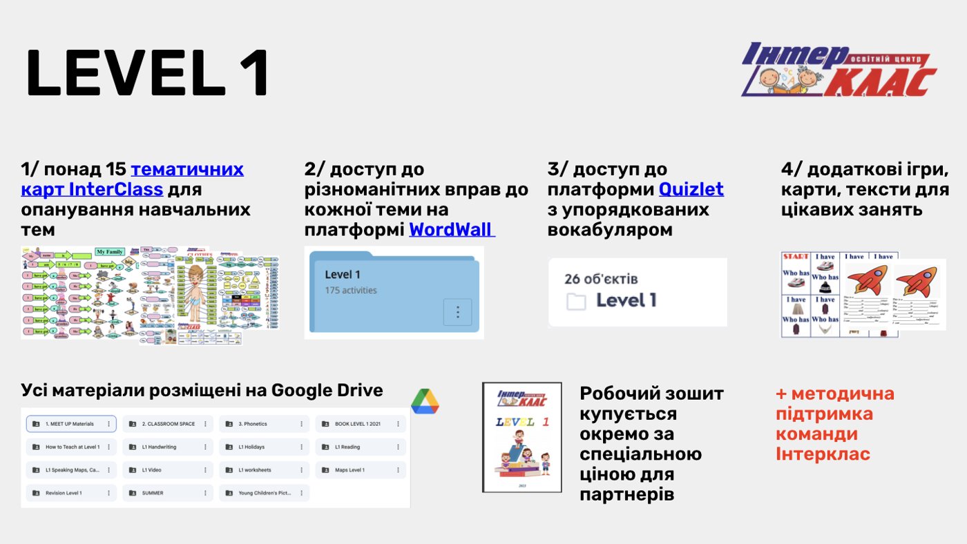 Матеріали рівнів Interclass, сторінка 1